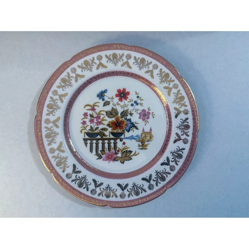 Vintage Royal Grafton Bone China Side Plate Pink Gold Trim #1840